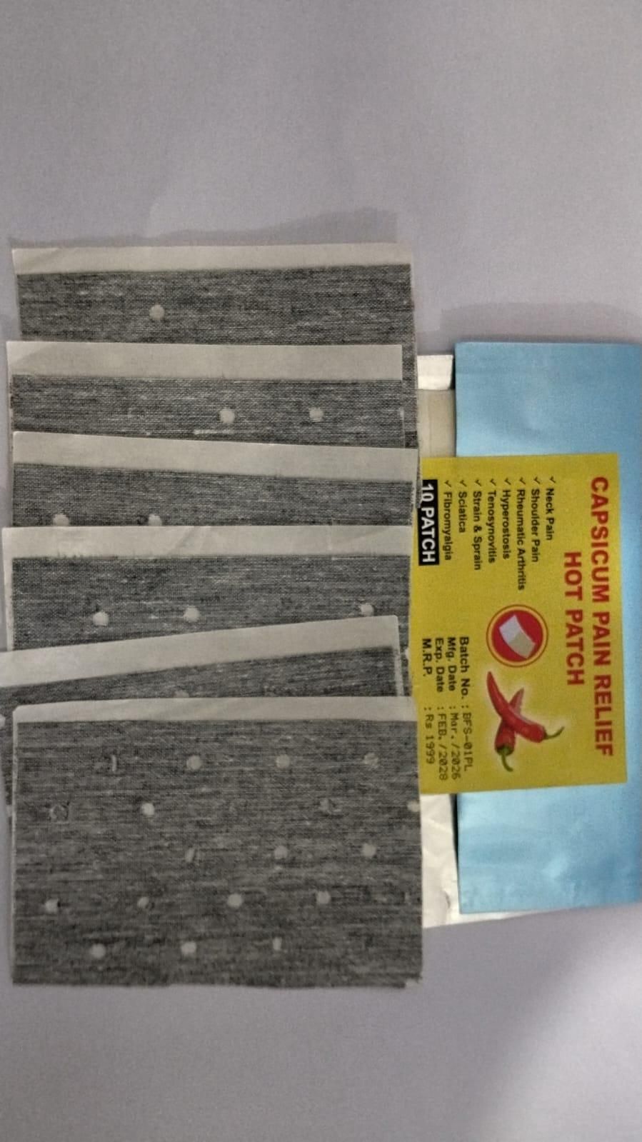 Capsicum Pain Relief Hot Patch (Pack of 10)